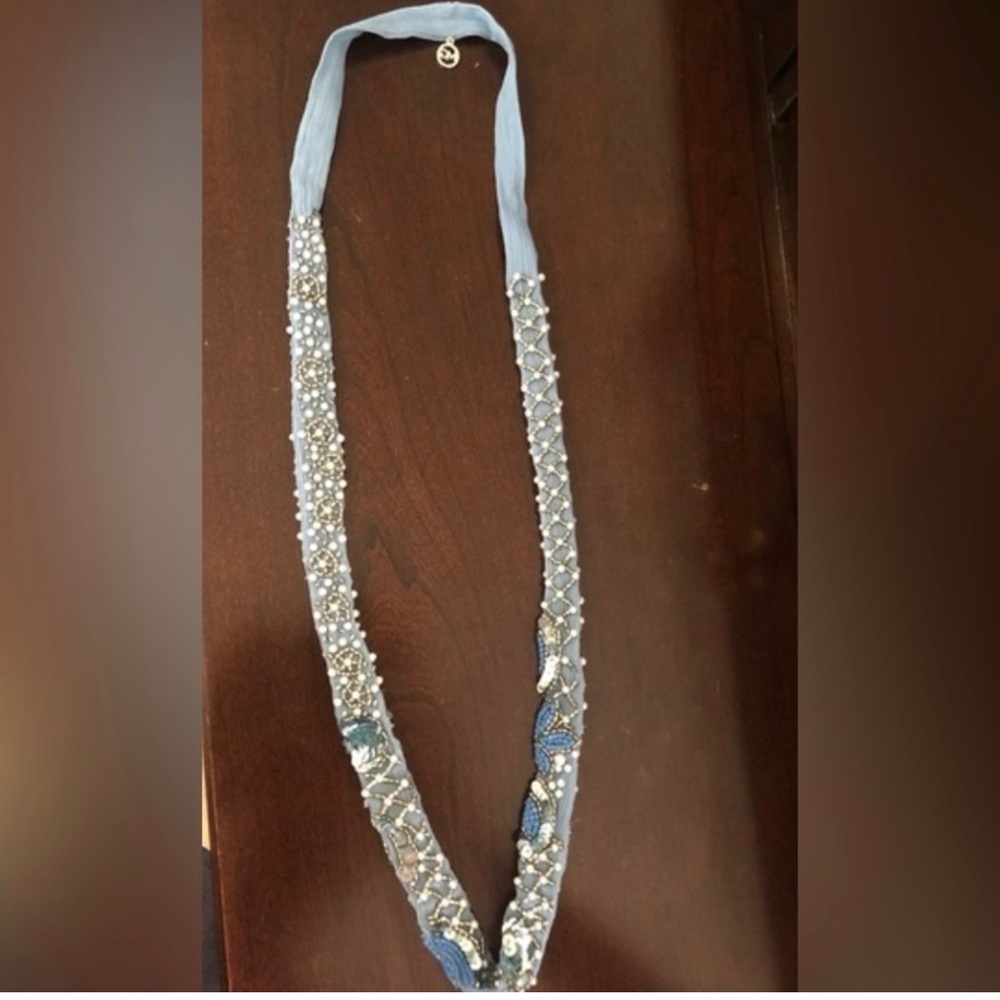 Mignonne Gavigan Blue and Silver Beaded Necklace